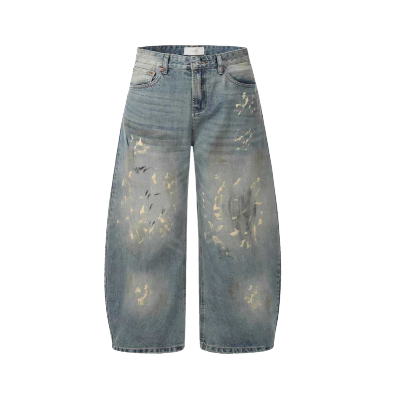 Hand-Painted Baggy Jeans