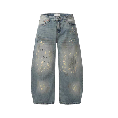 Hand-Painted Baggy Jeans