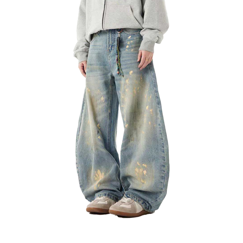 Hand-Painted Baggy Jeans