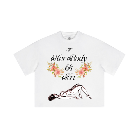 "Her Body is art" Cropped Tee